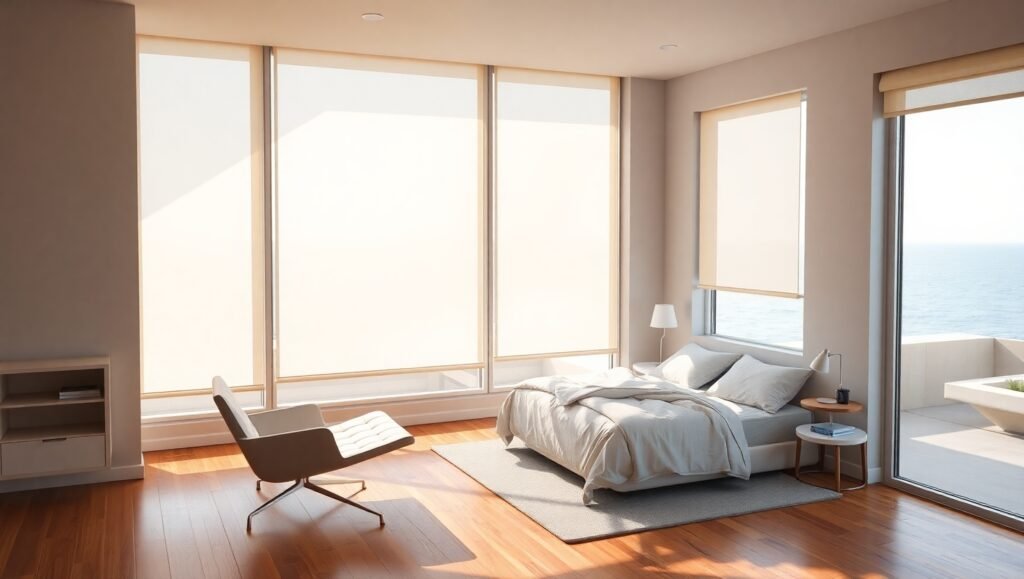 persiana-enrollable-traslucida-cuarto-airbnb