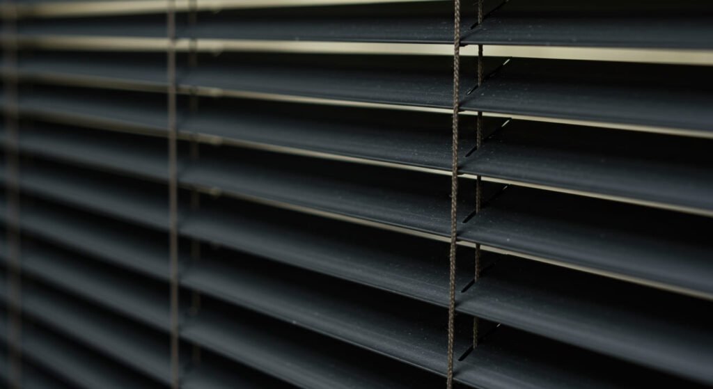 Persianas Horizontalas Venecianas de aluminio gris oscuro