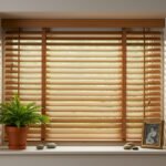 Plano general de Persianas Horizontalas Venecianas de Madera