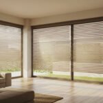 Sala de estar con persianas Shangri-la